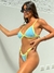 Bikini Lali sky blue y lima fluo textura gruesa