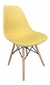 Silla Eames tapizada amarilla