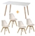 Set Mesa Eames 1.20 + 4 Sillas Tulip Blancas - comprar online