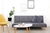 Sofa Bed Owen Lino Patas Madera Color Gris - comprar online