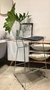 Banqueta Bertoia Cromada con almohadon blanco o negro - comprar online