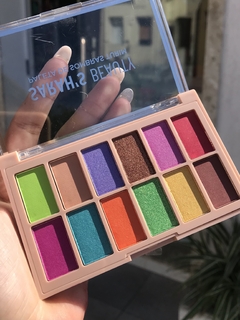 paleta de sombra colorida sarah’s beauty | 12 cores - comprar online