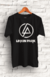 Camiseta Algodão " Linkin Park " com estampa em Serigrafia na cor Branca
