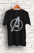 Camiseta Algodão " Avengers " com estampa em Serigrafia na cor Prata