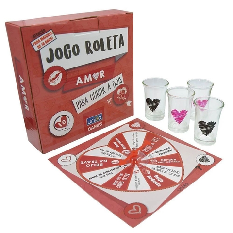 Jogo De Roleta Do Amor Com 4 Copos De Shot E 1 Tabuleiro Bartender Store -  Seu Portal de Produtos para Bar