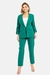 modelo vestindo blazer verde de alfaiataria feminino outlet