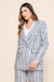 Blazer boyfriend oversized listrado da marca rubinella