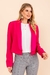 Blazer básico pink curto manga longa com forro da marca rubinella