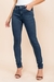 Calça jeans skinny lavagem escura de cintura alta da marca rubinella