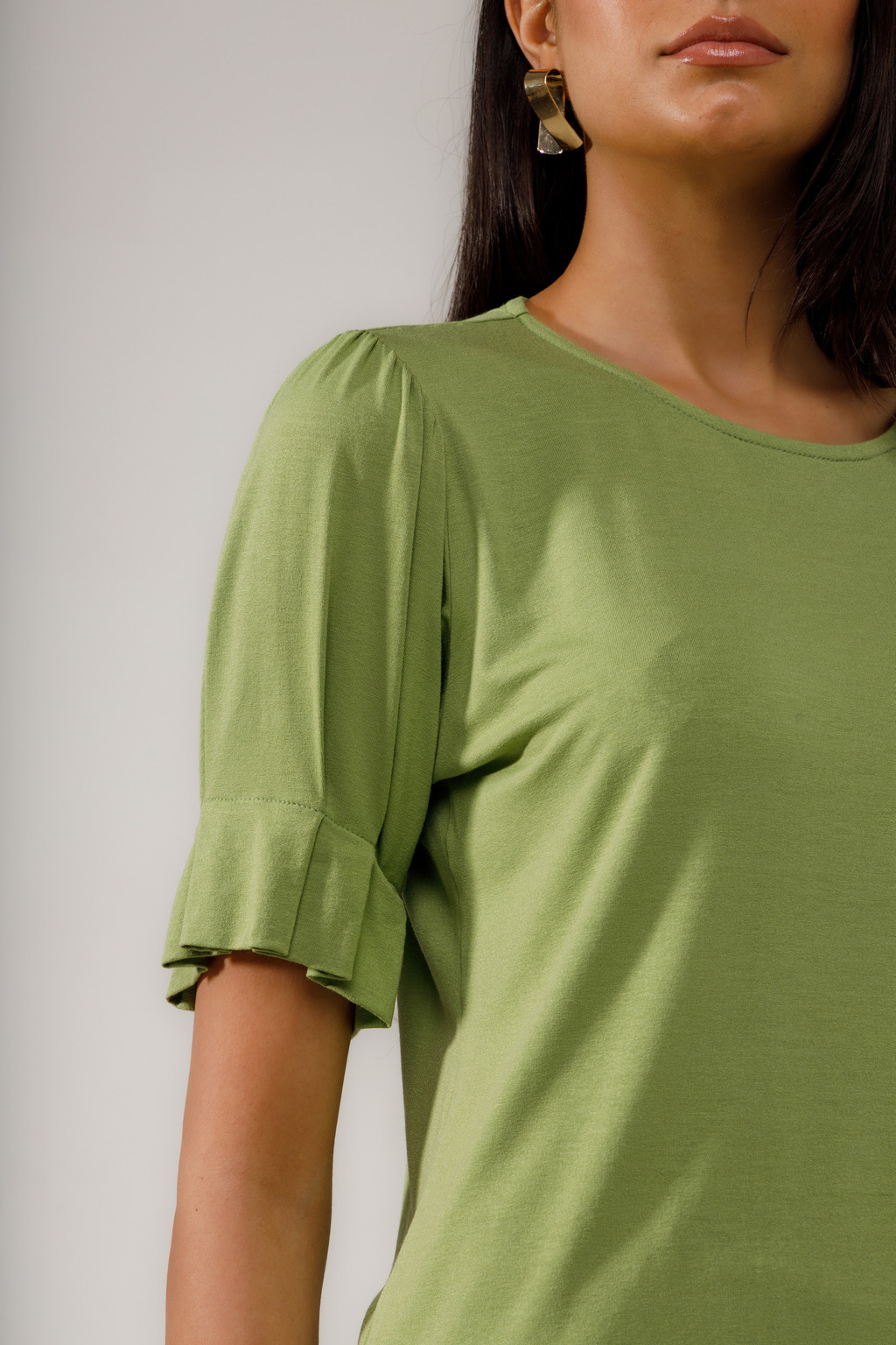 Blusa Feminina em Malha Verde Pistache Rubinella