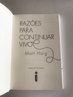 HAIG, Matt. Razões para continuar vivo - comprar online