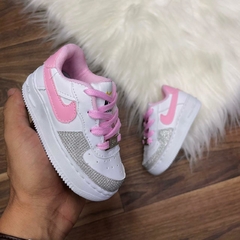 NIKE AIR FORCE - Glitter Prata 18 ao 25