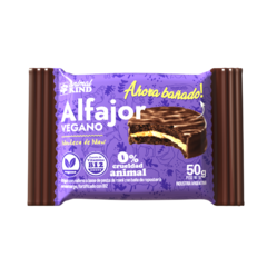 Alfajor Animal Kind Mantenca de Mani con baño de repostería semiamargo. Display con 18 unidades. - Animalkind