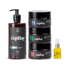 Kit Cronograma Capilar Home Care Com Blend Elixir 30ml