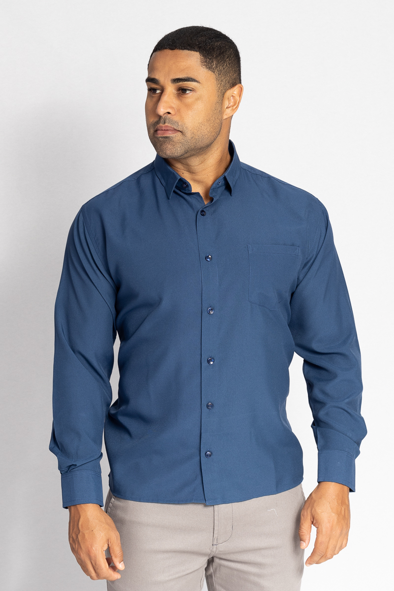 Azul petroleo camisa deals