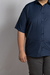 Imagem do CAMISA PLUS SIZE MISTA MANGA CURTA AZUL PETRÓLEO