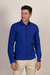 CAMISA SOCIAL MICROFIBRA SLIM FIT AZUL BIC - Zarref Moda Masculina