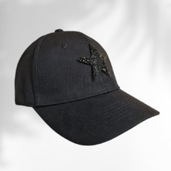 Cap Grainy Fabric Black