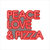 Luminária Neon Led Peace, Love & Pizza 50x40cm na internet