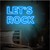 Luminária Neon Led Let's Rock 82x51cm - Neon Types