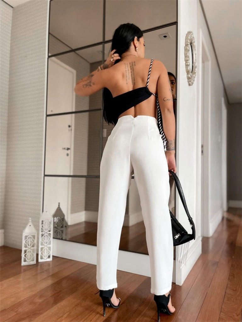 Calça Alfaiataria Feminina Zara Branca