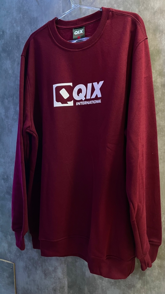 Blusa Moletom QIX Careca Logo Clássico - Bordô