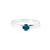 Anel Solitario Prata Pedra Azul Tiffany na internet
