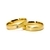 Par de Alianças de Casamento Noivado Ouro 18K - Beveled 3mm
