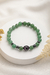 Pulseira Jade Verde e Hematita com Entremeio Cravejado