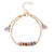 Pulseira Dourada com Cristais Coloridos - comprar online