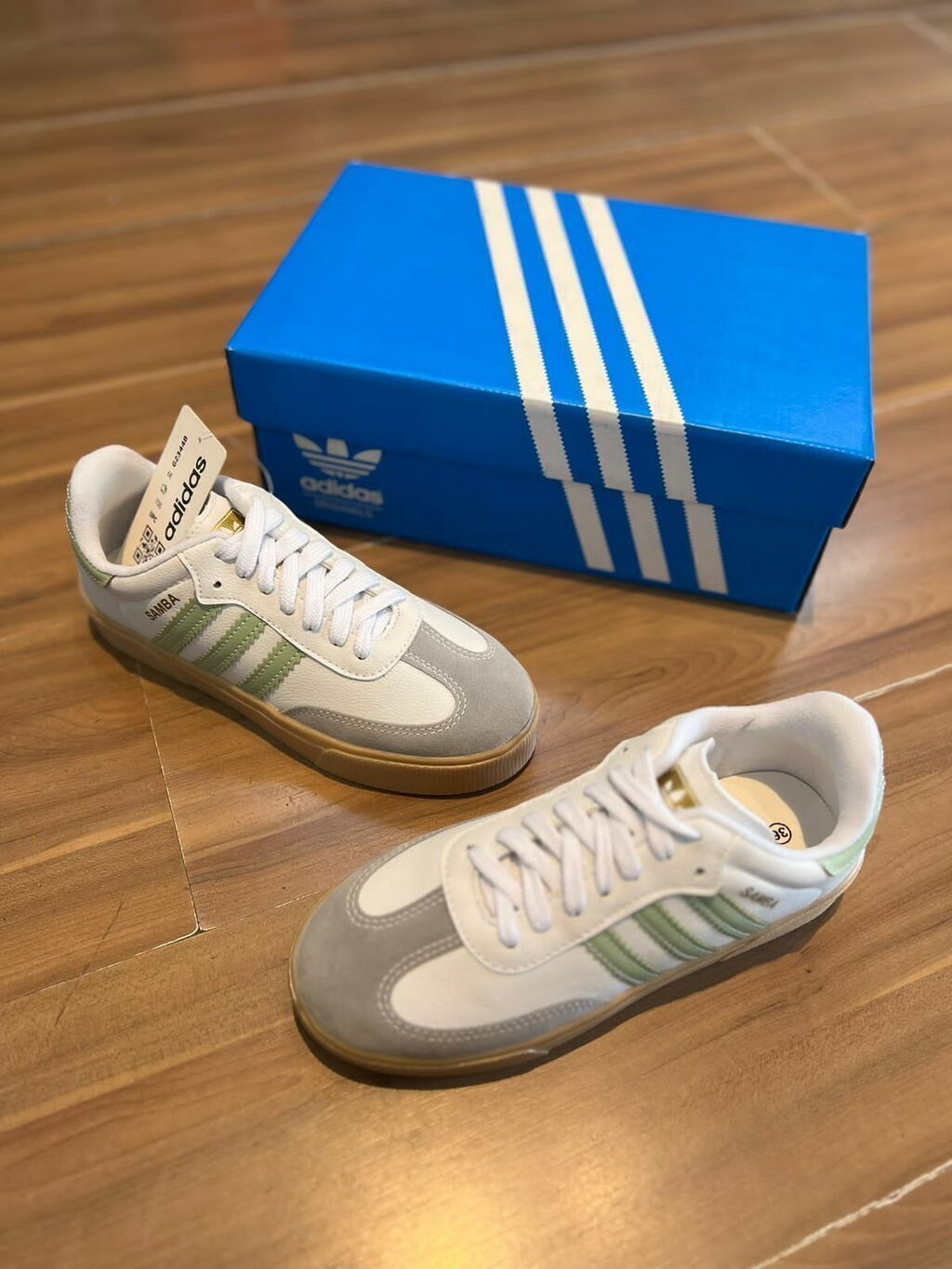 Adidas Samba Branco Verde Comprar em GS CAL ADOS