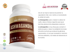 Ashwagandha 100% Pura - Estrés, Insomnio, Fatiga (60 Capsulas) en internet