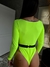 Body Jay - Cavado Maga Longa Com Cinta Liga - Amarelo Neon on internet