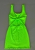 Image of Vestido Open - Verde Neon com Recortes Decote Curto
