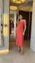 Vestido midi linho - coral