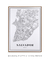 Quadro Decorativo Mapa de Salvador - comprar online