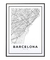 Quadro Mapa de Barcelona