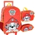 Imagem do Kit Mochila de Rodinhas + Lancheira + Estojo Patrulha Canina Vermelho/Azul Escolar Infantil