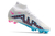 Chuteira Nike Air Zoom Vapor 15 Campo Unissex Cano Alto - Elite / BRANCO + AZUL - FuteMShoes - Site Oficial