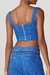 Cropped azul andreza - comprar online