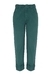 Calça jeans reta verde com punhos na barra na internet