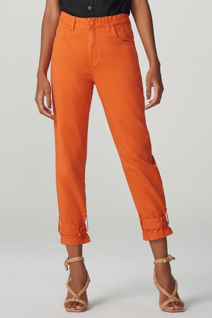Calça sales jeans laranja