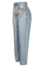 Calça jeans azul claro com franjas cristais - loja online
