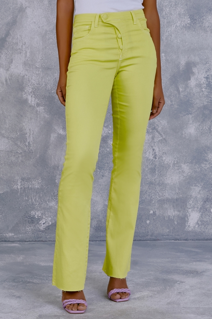 Calça jeans amarela discount