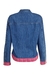 Jaqueta jeans aurora azul com detalhes em tweed rosa - Andreza Chagas | Premium Denim | Jeans Sustentável 