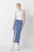 Saia Jeans Midi Jasmine com Cós Transpasse - comprar online