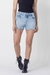 Foto frontal com foco no produto, Short Jeans Feminino Claro Lana