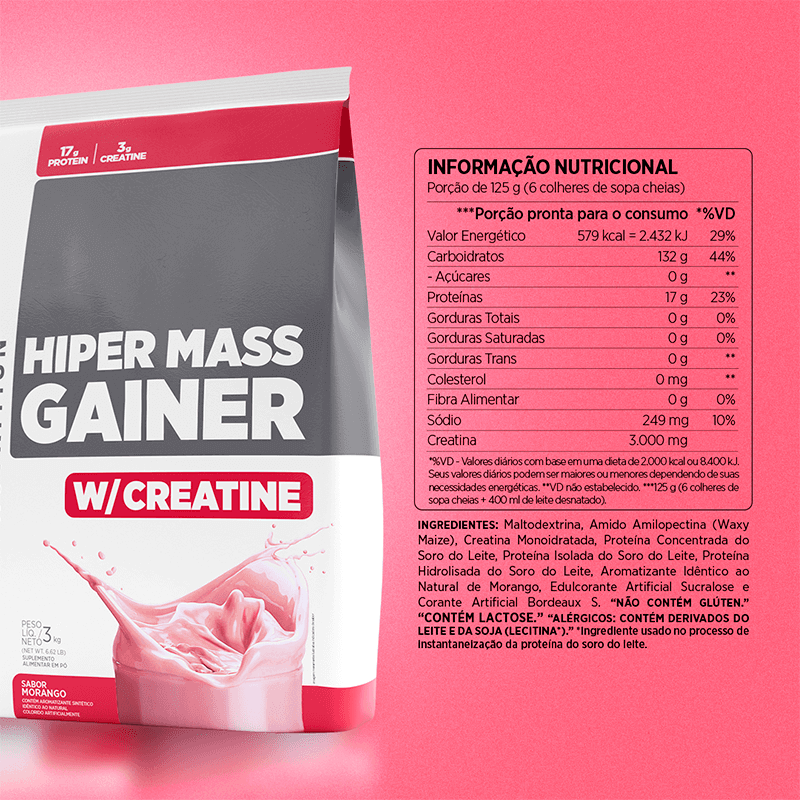 Hiper Mass Gainer 3kg - Atlhetica Nutrition | WK Suplementos