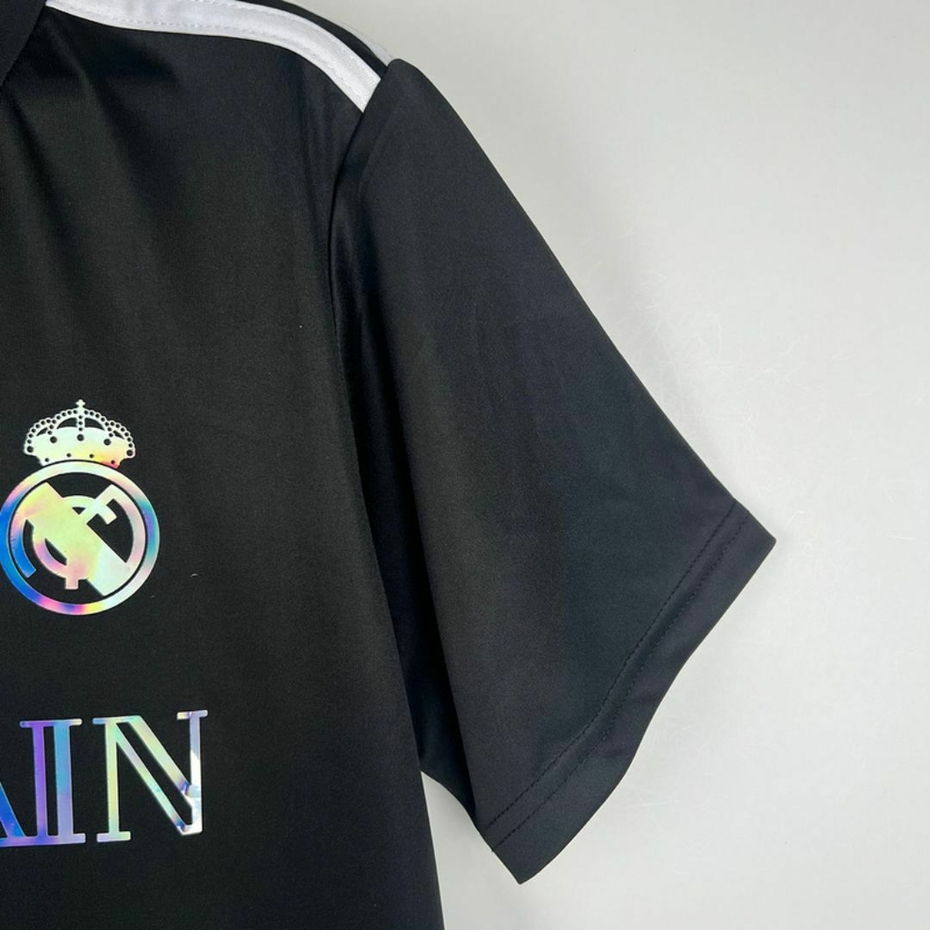 Camisa Real Madrid X Balmain 23/24 Adidas Masculina - Preta Refletiva