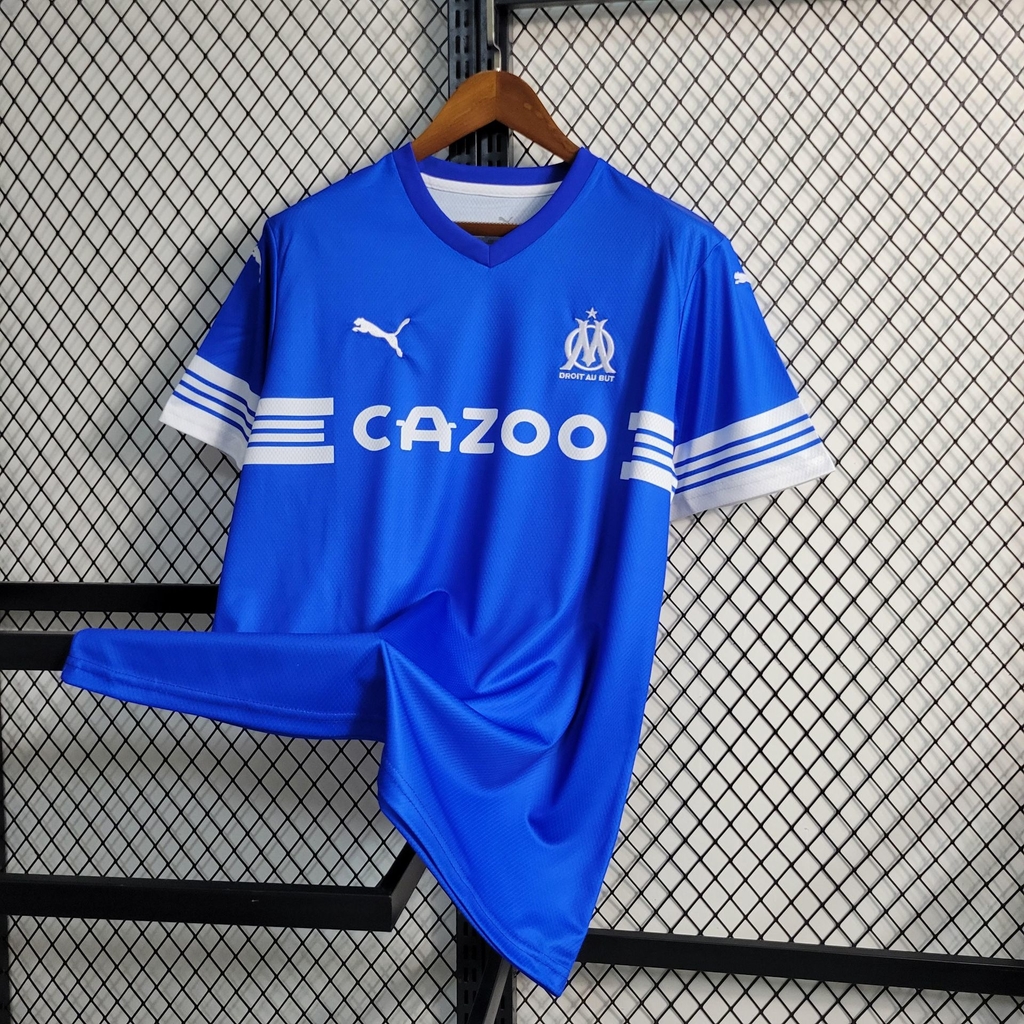 Camisa Olympique de Marseille 23/24 AWAY Masculina, Azul